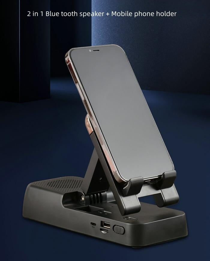 Desktop Blue Tooth Wireless Speaker with Adjustable Smartphone Tablet Stand