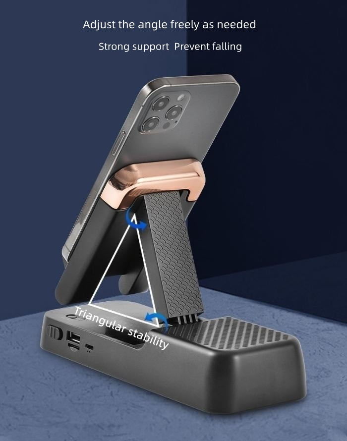 Desktop Blue Tooth Wireless Speaker with Adjustable Smartphone Tablet Stand